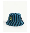 OFF-WHITE TOWEL STRIPE BUCKET HAT,32454517