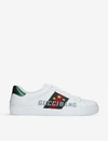 Gucci Ace Embroidered Leather Trainers In White