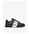 Valentino Leather Low-top Sneakers In Blk/white