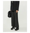 MAISON MARGIELA PINSTRIPED FLARED-LEG HIGH-RISE WOOL TROUSERS