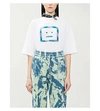 ACNE STUDIOS ERIAN FACE-EMBROIDERED COTTON-JERSEY T-SHIRT,30867158