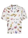 PALM ANGELS PALM ANGELS BUTTERFLY PRINTED SHORT SLEEVE SHIRT
