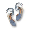 Castaã±er Light Blue Carina Canvas Espadrillas Wedges In Yute Natural/jeans Claro