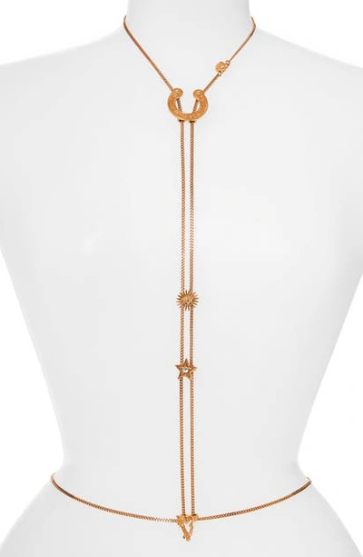 Versace Rodeo Queen Body Chain In Crystal- Oro Tribute