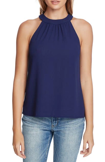 1.state High Neck Top In Navy Sky