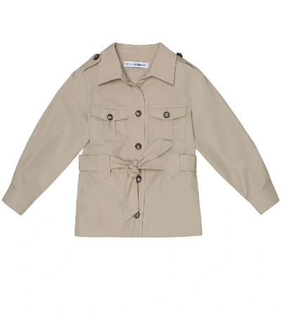 Dolce & Gabbana Kids' Cotton Shirt In Beige