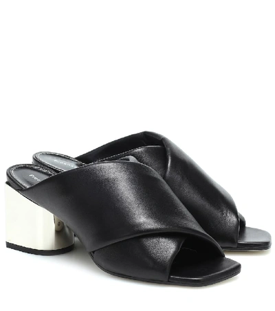 Proenza Schouler Metallic Heel Sandals In Black