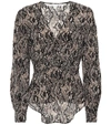 VERONICA BEARD THEA SNAKE-PRINT SILK BLOUSE,P00432676