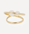 MIZUKI 14CT GOLD ELIPSE PEARL RING,000647823