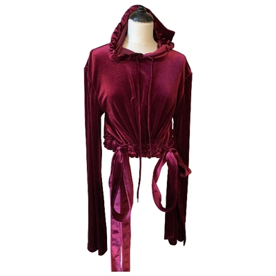 Pre-owned Y/project Burgundy Velvet  Top