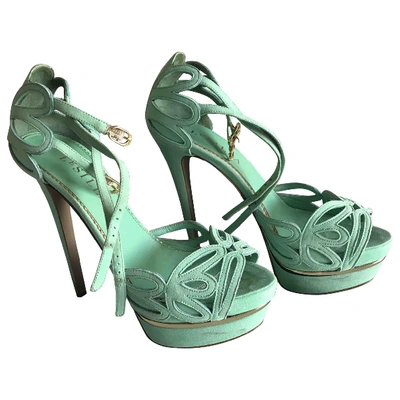 Pre-owned Le Silla Sandals In Turquoise