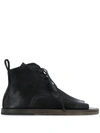 Marsèll Open Toe Flat Desert Boots In Black