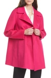 Theory Wool & Cashmere Overlay Coat In Magenta