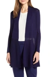 ANNE KLEIN PEPLUM LONG CARDIGAN,10696983