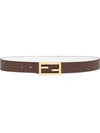 Fendi Baguette Reversible Belt In White