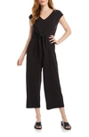 KAREN KANE TIE FRONT CROP WIDE LEG JUMPSUIT,L46133