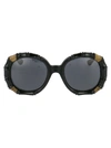 GUCCI GUCCI EYEWEAR ROUND BAMBOO EFFECT SUNGLASSES