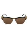 GUCCI GUCCI EYEWEAR BAMBOO EFFECT CAT EYE SUNGLASSES