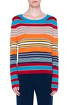 AKRIS PUNTO STRIPE RIB MERINO WOOL SWEATER,706700126007