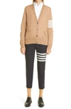 Thom Browne 4-bar Low Rise Wool Crop Skinny Pants In Navy