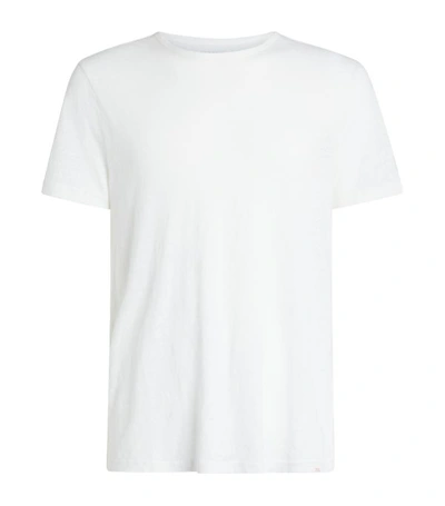 Derek Rose Men's Jordan Lightweight Linen T-shirt In White