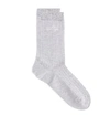 BRUNELLO CUCINELLI LOGO RIBBED SOCKS,15036664