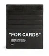 OFF-WHITE LEATHER QUOTE CARD HOLDER,15126417