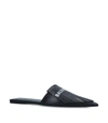 BALENCIAGA LEATHER FRINGE KNIFE SLIPPERS,15035663