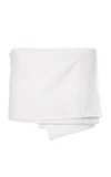 Prada Asymmetric Wrap-effect Cotton-blend Mini Skirt In White