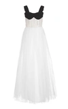 RASARIO EXCLUSIVE SLEEVELESS LACE AND TULLE GOWN,772093