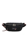 Bally Men's Trainspotting Belt Bag W/ Leather Trim In Black