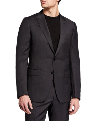 Ermenegildo Zegna Men's Textured Solid Wool-silk Two-piece Suit In Gray
