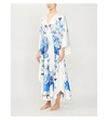 MENG Floral print wrap silk kimono