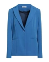 24.25 Woman Blazer Azure Size 8 Polyester, Viscose, Elastane In Blue