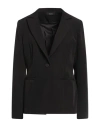 24.25 Woman Blazer Black Size 10 Polyester, Viscose, Elastane