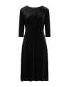 24.25 Woman Midi Dress Black Size 6 Polyester, Elastane