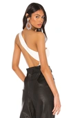 Superdown Sammy Strap Back Bodysuit In White