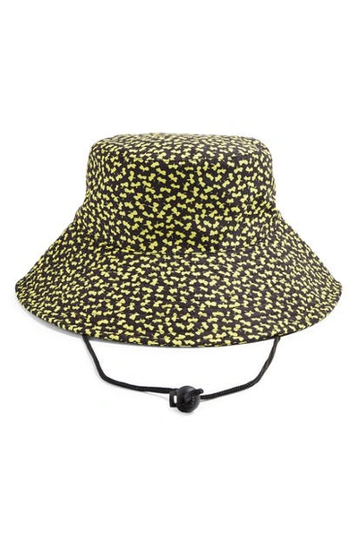 Topshop Quilted Floral Bucket Hat In Black Multi