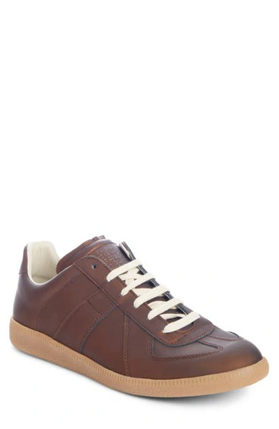 Maison Margiela Replica Low Top Sneaker In Dark Brown