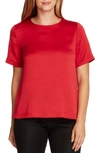 VINCE CAMUTO RUMPLE HAMMERED SATIN TEE,9120047