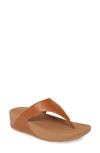 Fitflop Lulu Flip Flop In Light Tan Leather