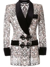 Dolce & Gabbana Baroque Print Blazer In Pink
