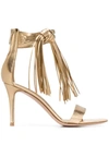 GIANVITO ROSSI FRINGED 85MM SANDALS
