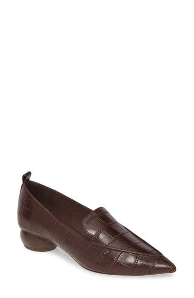 Jeffrey Campbell Viona Loafer In Brown Croco