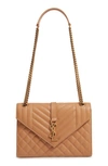 Saint Laurent Medium Cassandra Envelope Bag In Dune