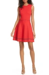 TED BAKER CLOEEI SCALLOP DETAIL SKATER DRESS,160662-CLOEEI-WMD