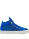 GIUSEPPE ZANOTTI HIGH TOP CRYSTAL-EMBELLISHED trainers