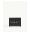 GIVENCHY STAGGERED LOGO LEATHER CARD HOLDER,R00001179