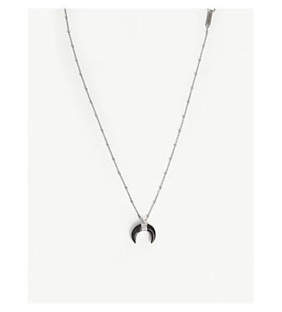 Isabel Marant Collier Horn-charm Brass Necklace In Bksi Black/