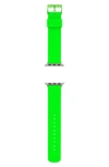 Skagen Silicone 38mm Silicone Apple Watch Strap In Neon Green